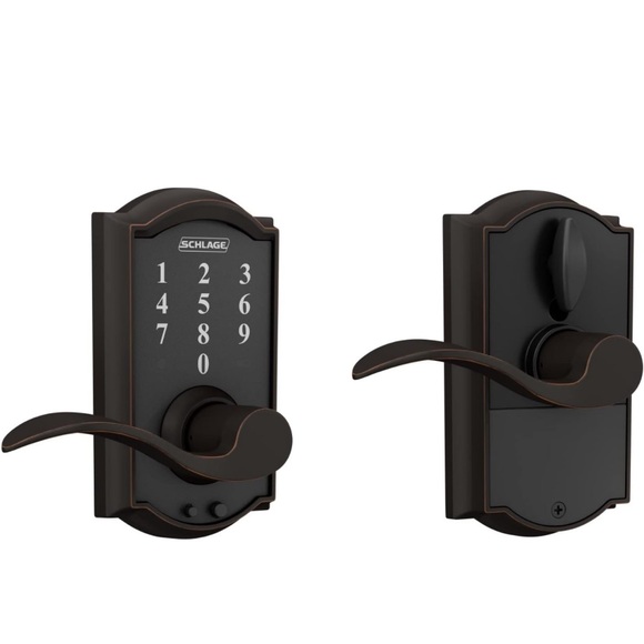Schlage Touch Keyless Touchscreen Lever FE695 V CAM 716 ACC Aged Bronze NEW - Picture 1 of 3